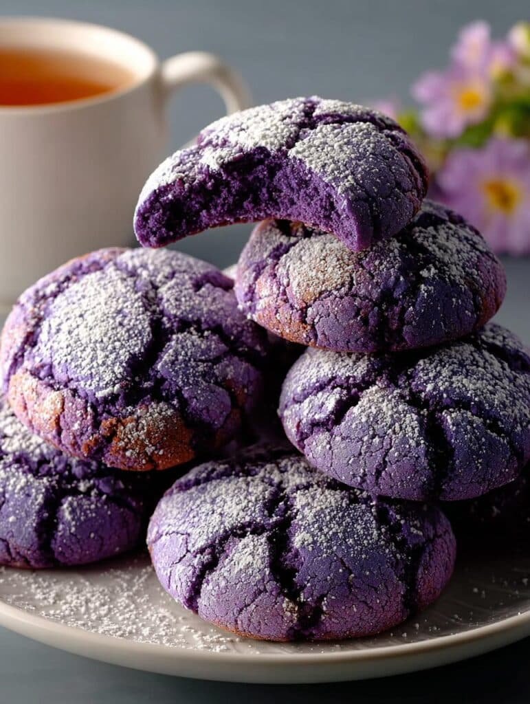 Ube Crinkle Cookies Sensational