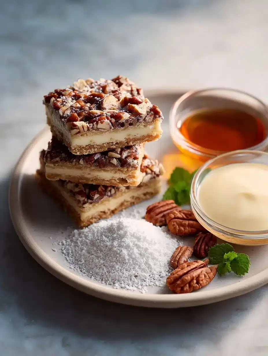 Delicious homemade pecan shortbread cookies on a plate.