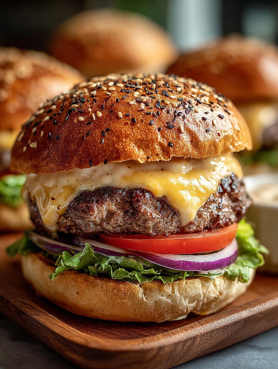 Air Fryer Hamburgers with