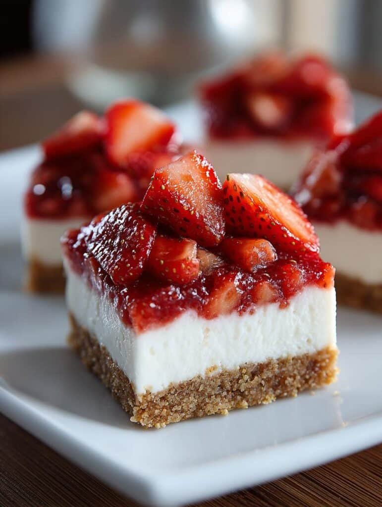 Bake Strawberry Cheesecake Bars