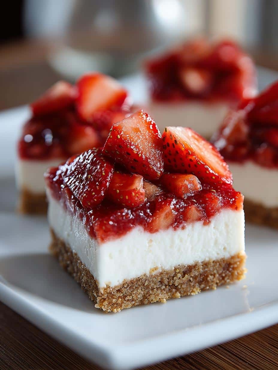 Bake Strawberry Cheesecake Bars