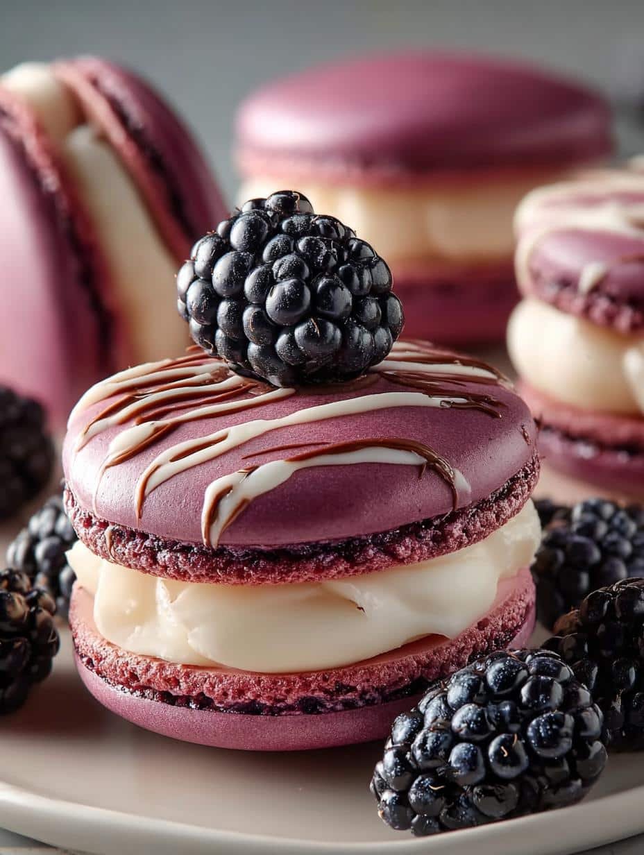 Blackberry Macarons Sweet Escape: 12 Perfect Bites - Blackberry Macarons Sweet Escape - additional detail
