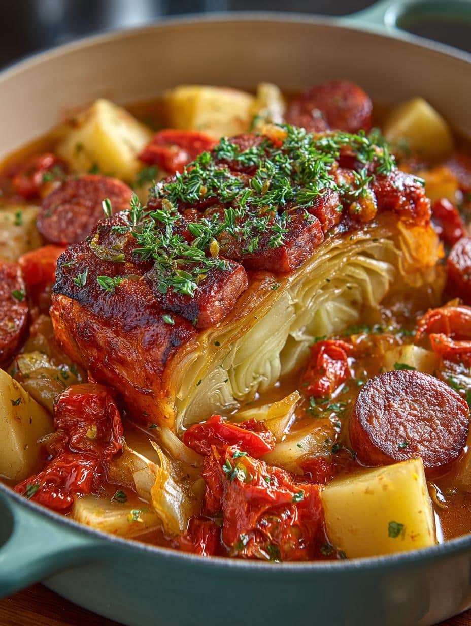 Cabbage Potatoes Sausage Tomato