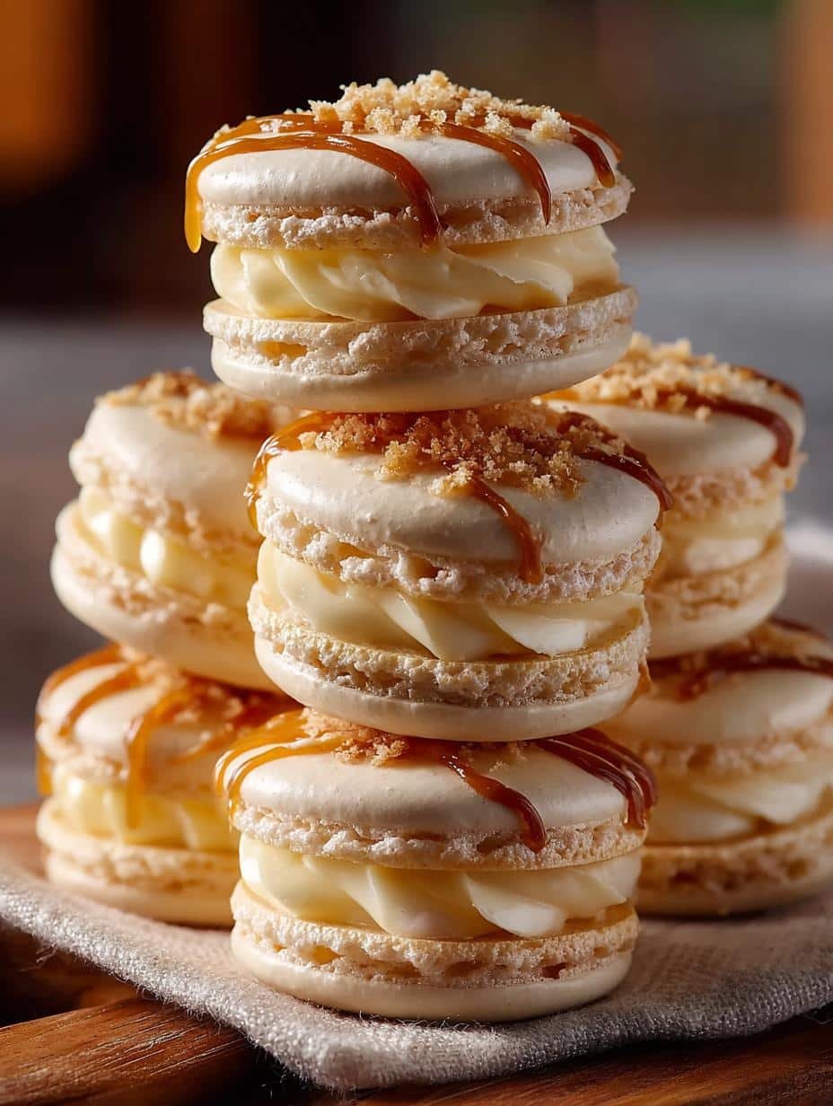 Caramel Apple Macarons