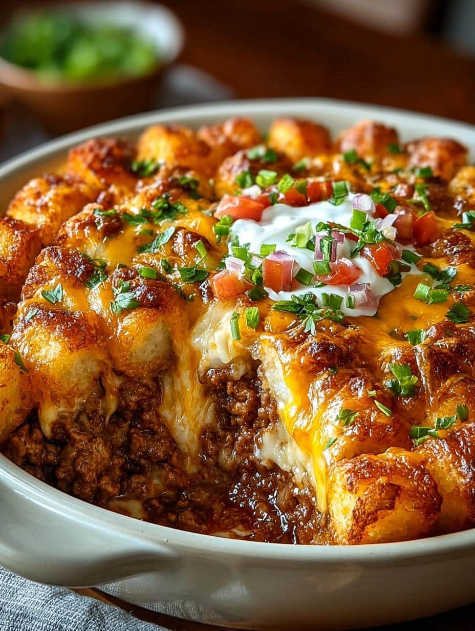 Delicious 7-Layer Cheeseburger Casserole Recipe - Cheeseburger Casserole - main visual representation