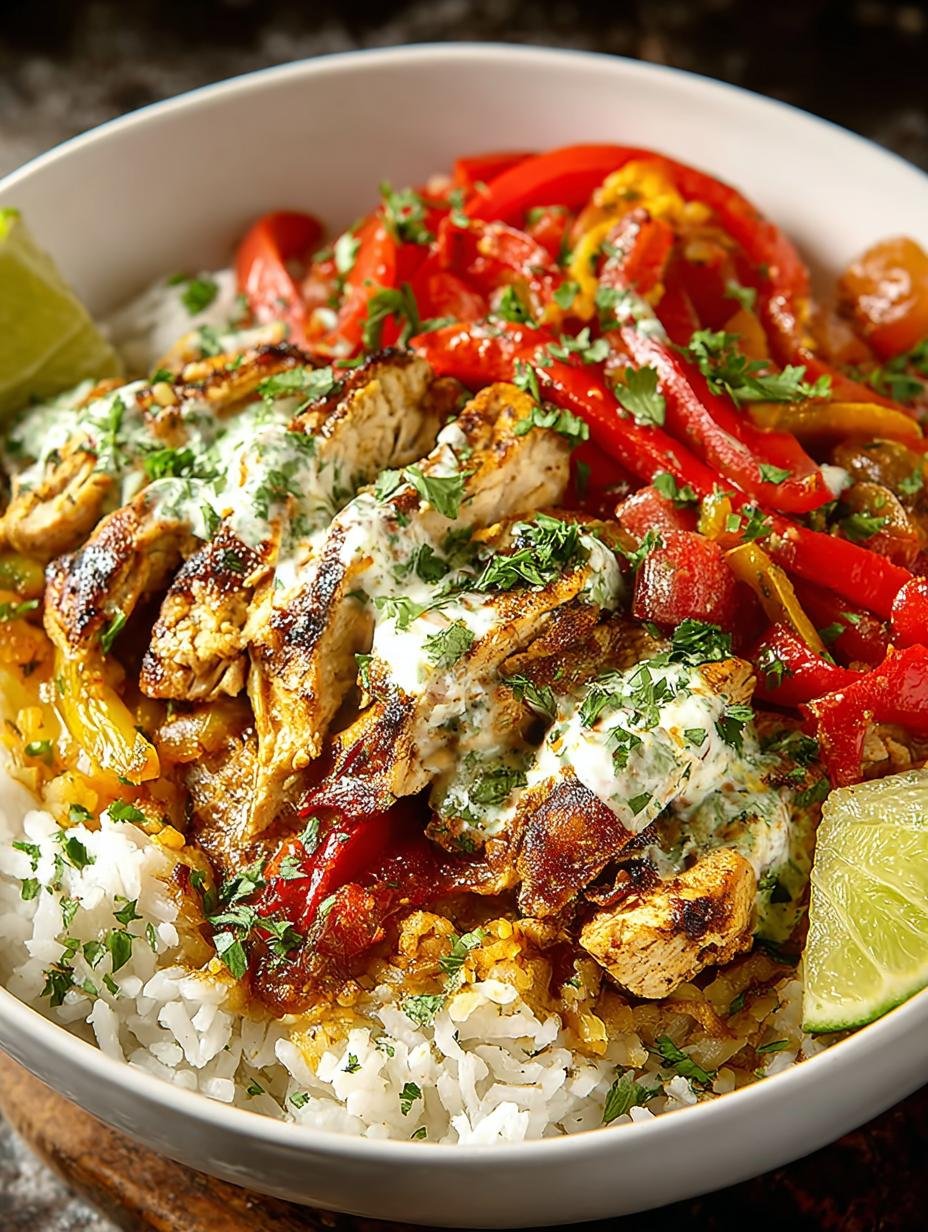 Delicious Chicken Fajita Rice Bowl You’ll Love - Chicken Fajita Rice Bowl - main visual representation