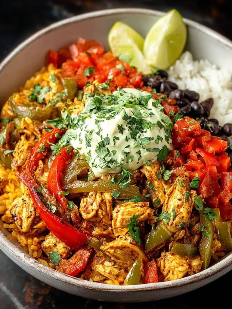 Chicken Fajita Rice Bowl