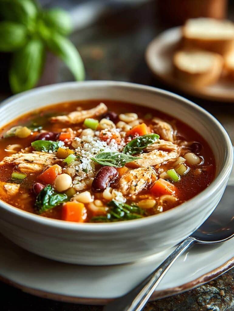 Comforting Chicken Minestrone Soup