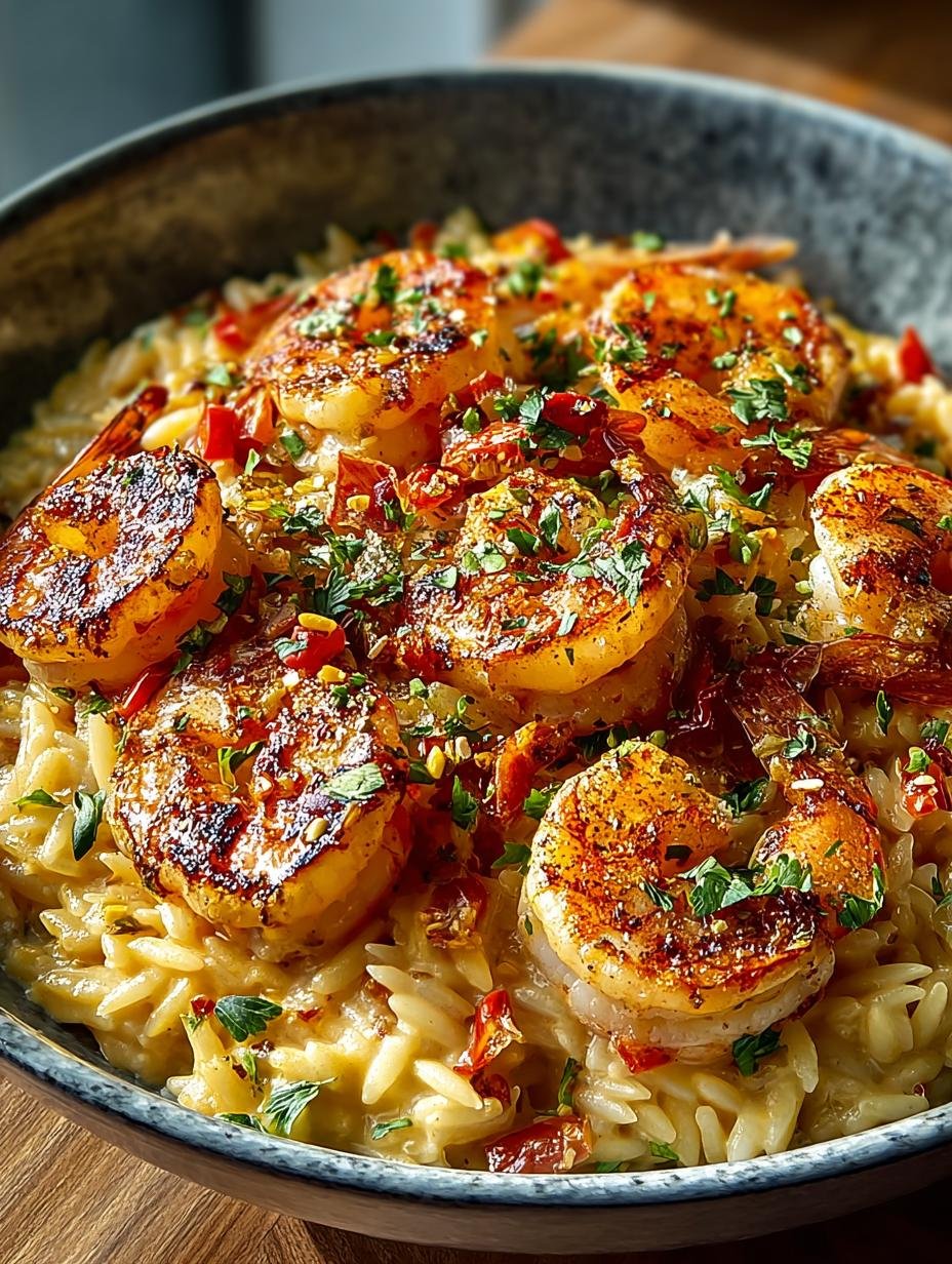 Creamy Cajun Shrimp Orzo: 30-Minute Comfort Dish - Creamy Cajun Shrimp Orzo - additional detail