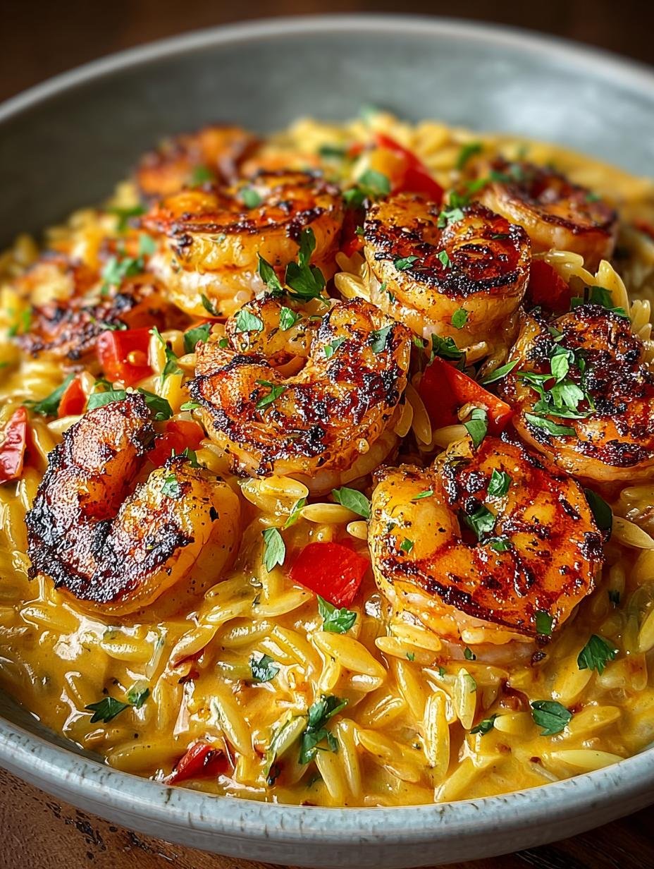 Creamy Cajun Shrimp Orzo