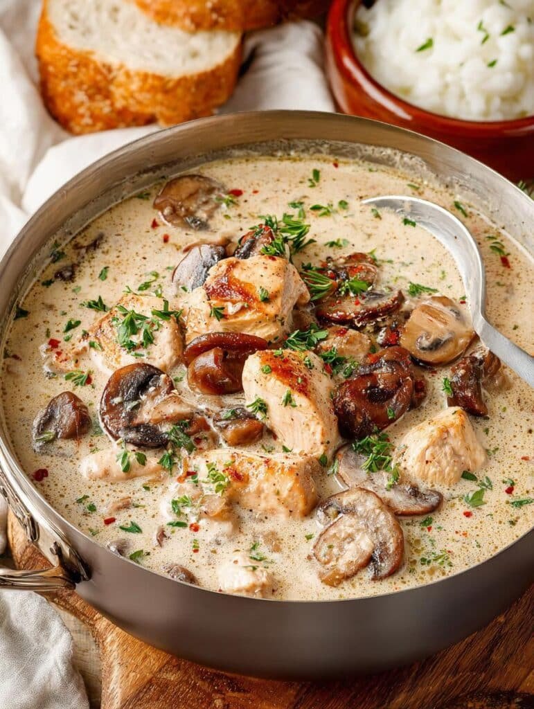 Creamy Chicken Mushroom Soup