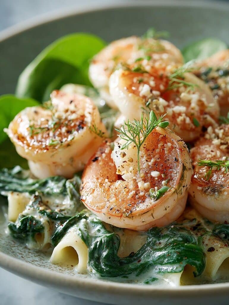 Creamy Spinach Shrimp Shells