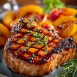 Grilled Pork Chops with Peach Glaze: A Savory Delight 4 Grilled Pork Chops with