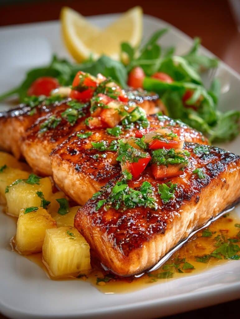 Honey Pineapple Salmon