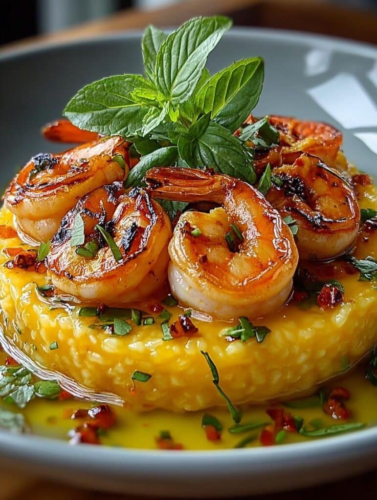 Indulge Creamy Saffron Shrimp