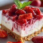 Irresistible Bake Strawberry Cheesecake