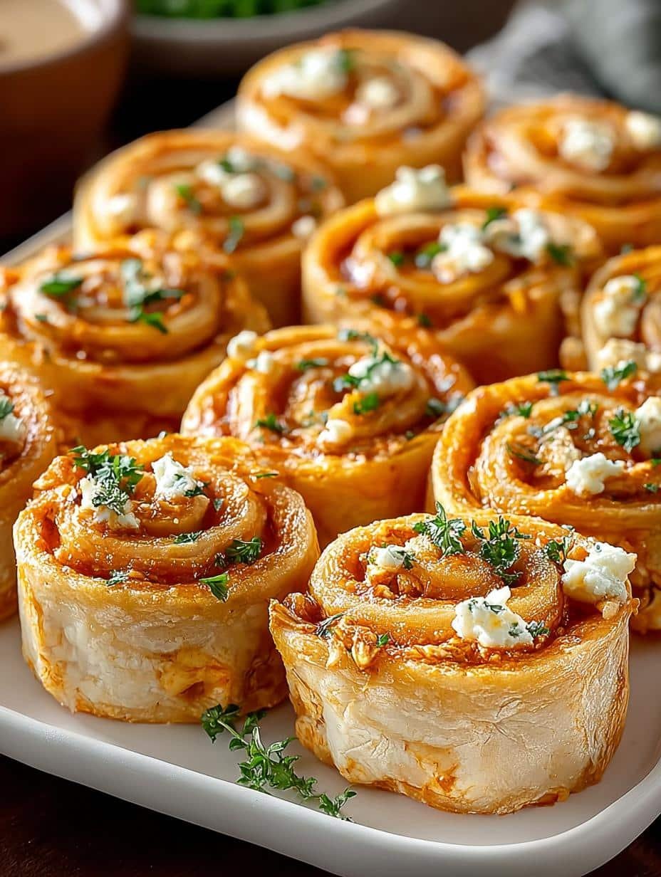 Irresistible Buffalo Chicken Pinwheels That Everyone Loves 2 Irresistible Buffalo Chicken Pinwheels That Everyone Loves - Irresistible Buffalo Chicken Pinwheels - main visual representation
