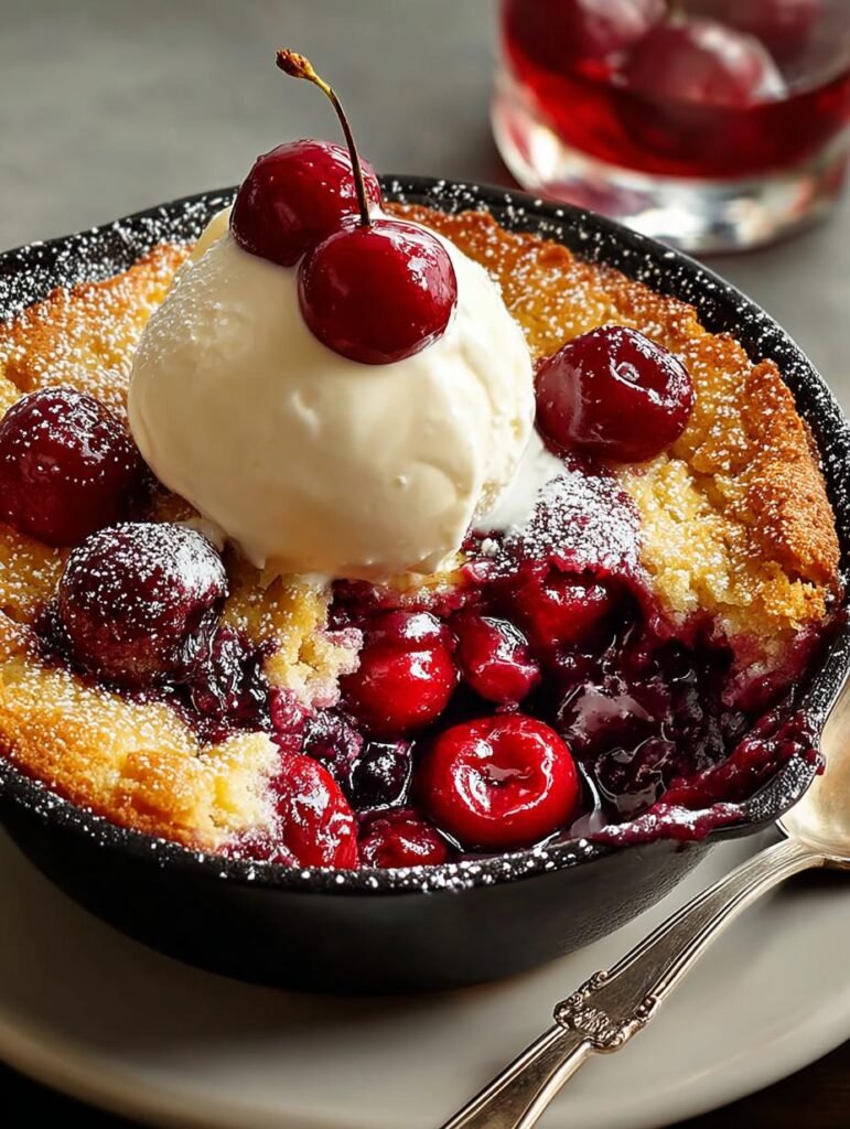 Irresistible Cherry Cobbler For