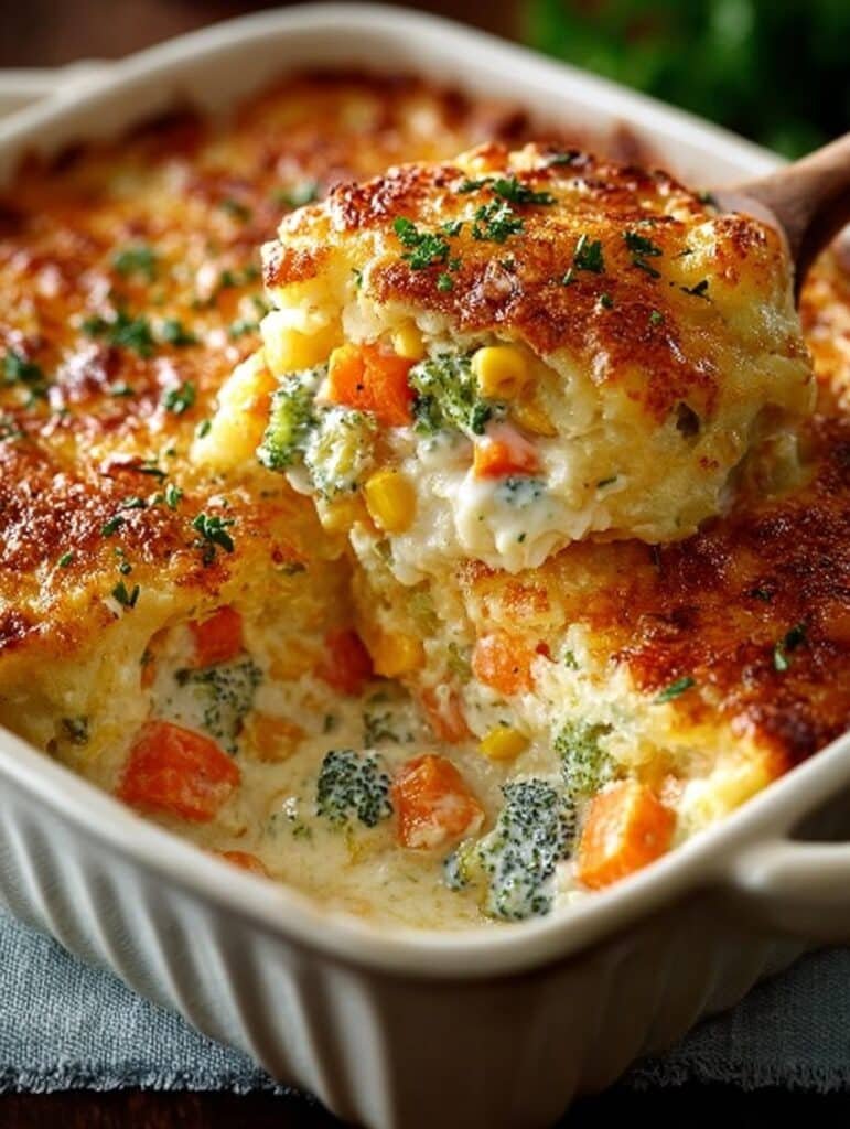 Irresistible Creamy Vegetable Casserole
