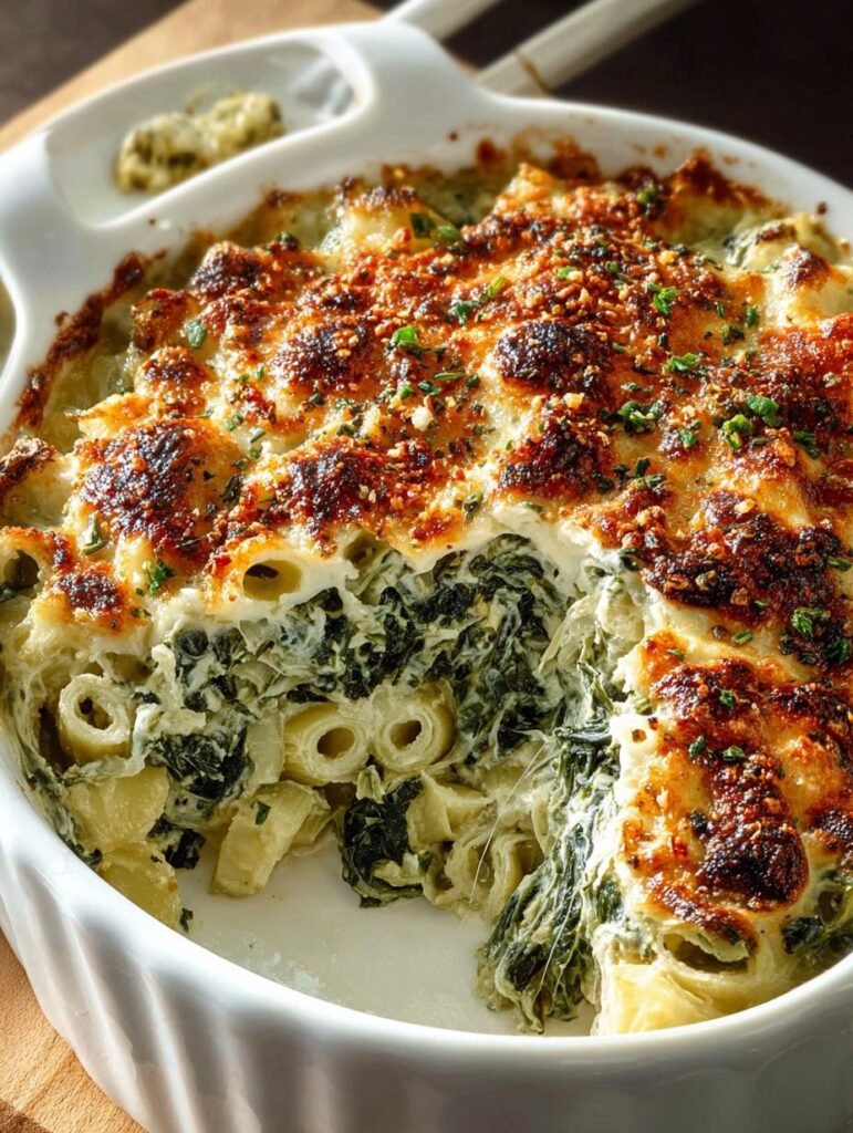 Irresistible Spinach Artichoke Baked
