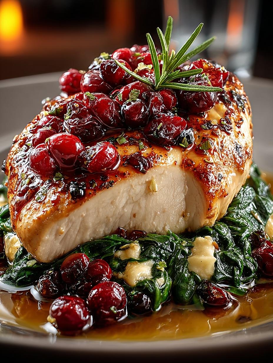 Irresistible Spinach Cranberry Chicken: A Delicious Delight 1 Irresistible Spinach Cranberry Chicken