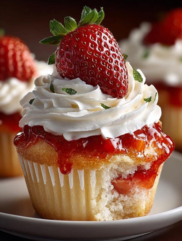 Irresistible Strawberry Shortcake Cupcakes