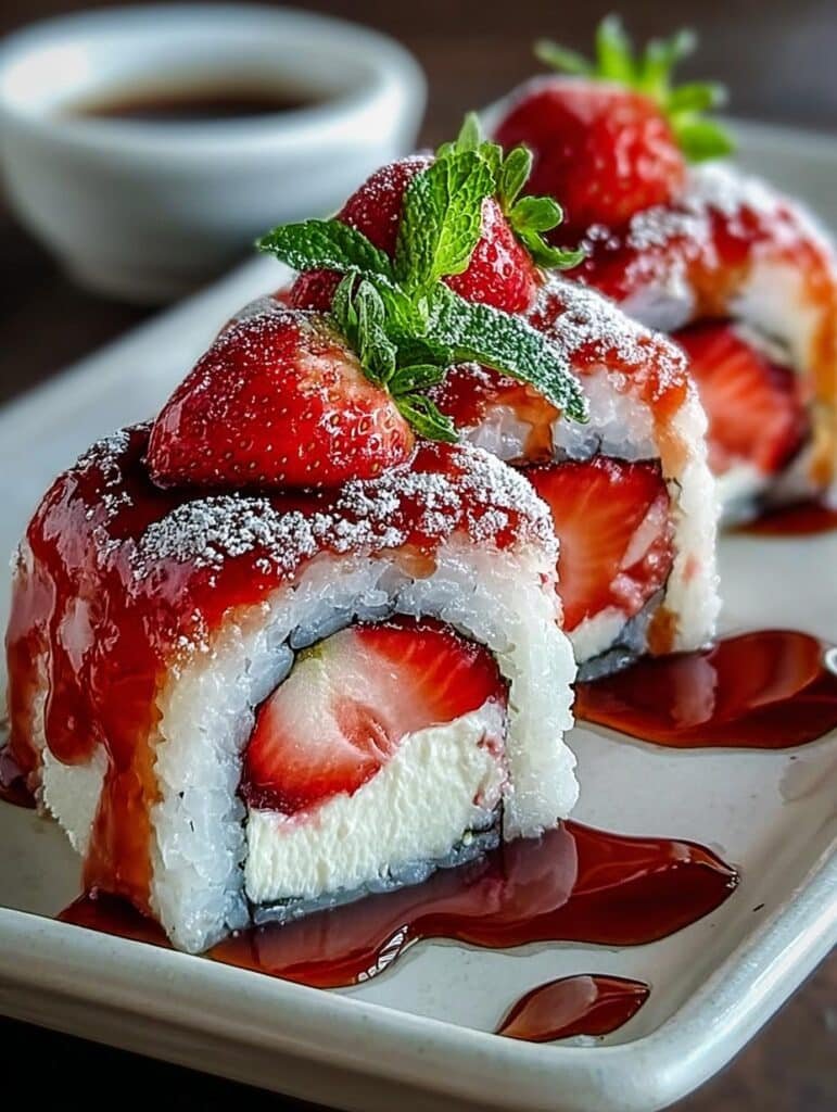 Irresistible Strawberry Shortcake Sushi