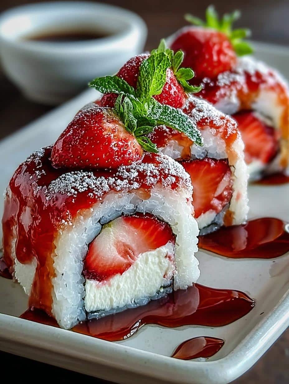 Irresistible Strawberry Shortcake Sushi