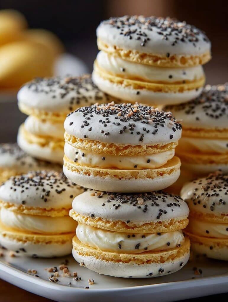Lemon Poppy Seed Macarons