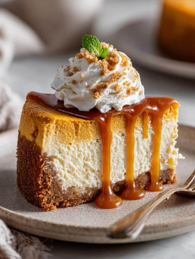 Pumpkin Cheesecake with Gingersnap