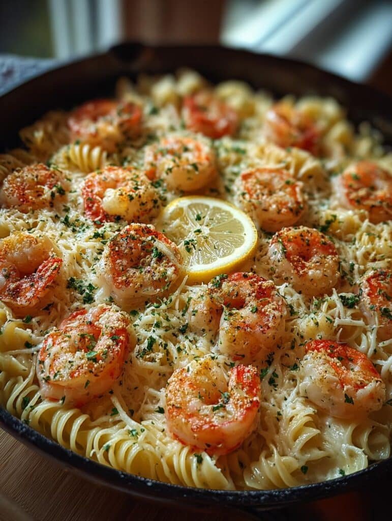 Shrimp Scampi Pasta Bake