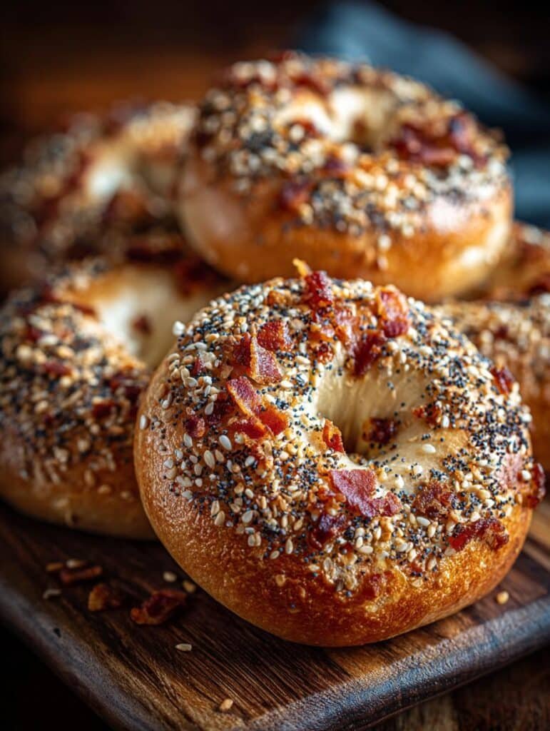 Sourdough Bagels with Crispy