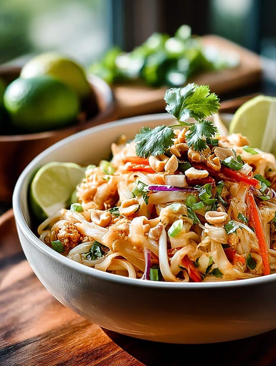 20-Minute Sriracha Peanut Pad Thai: A Spicy Delight - Sriracha Peanut Pad Thai - main visual representation