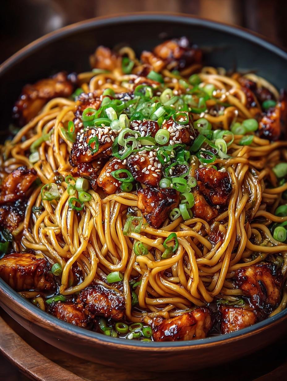 Sticky Garlic Chicken Noodles: 5 Bold Flavors in One Dish - Sticky Garlic Chicken Noodles - main visual representation
