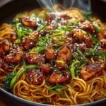 Sticky Garlic Chicken Noodles