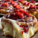 Strawberry Cheesecake Cinnamon Rolls