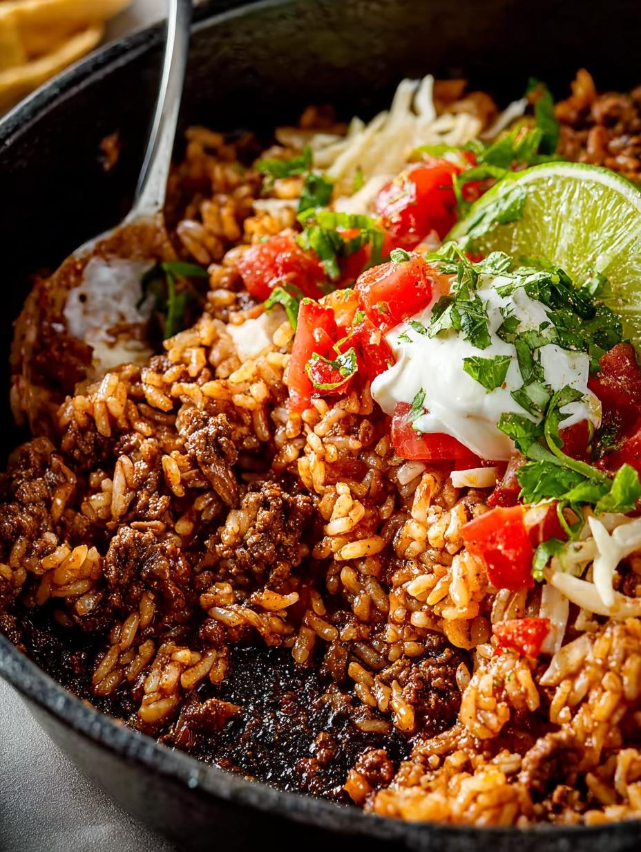 Taco Beef Rice Skillet