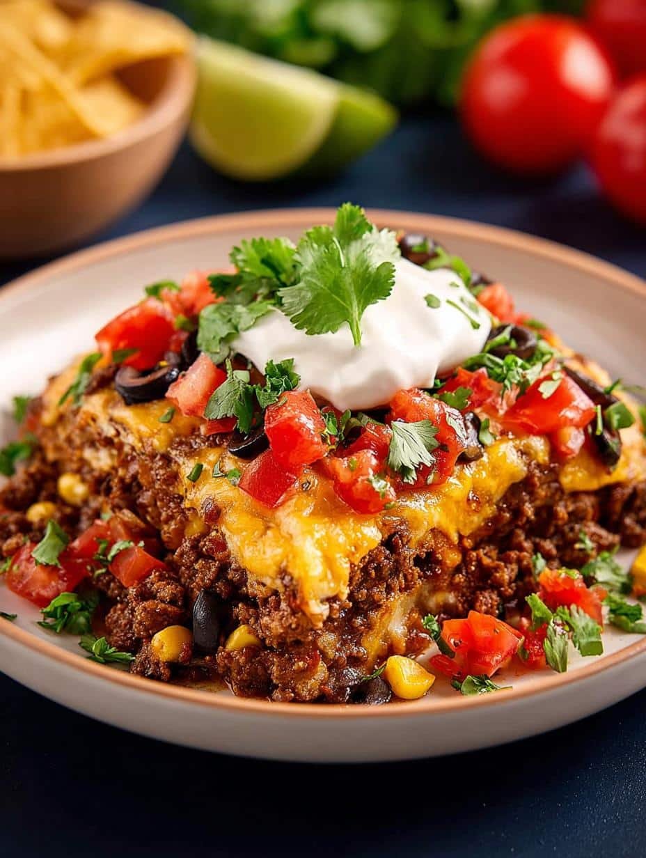 Delicious Taco Casserole: 7 Layers of Flavor - Taco Casserole - main visual representation
