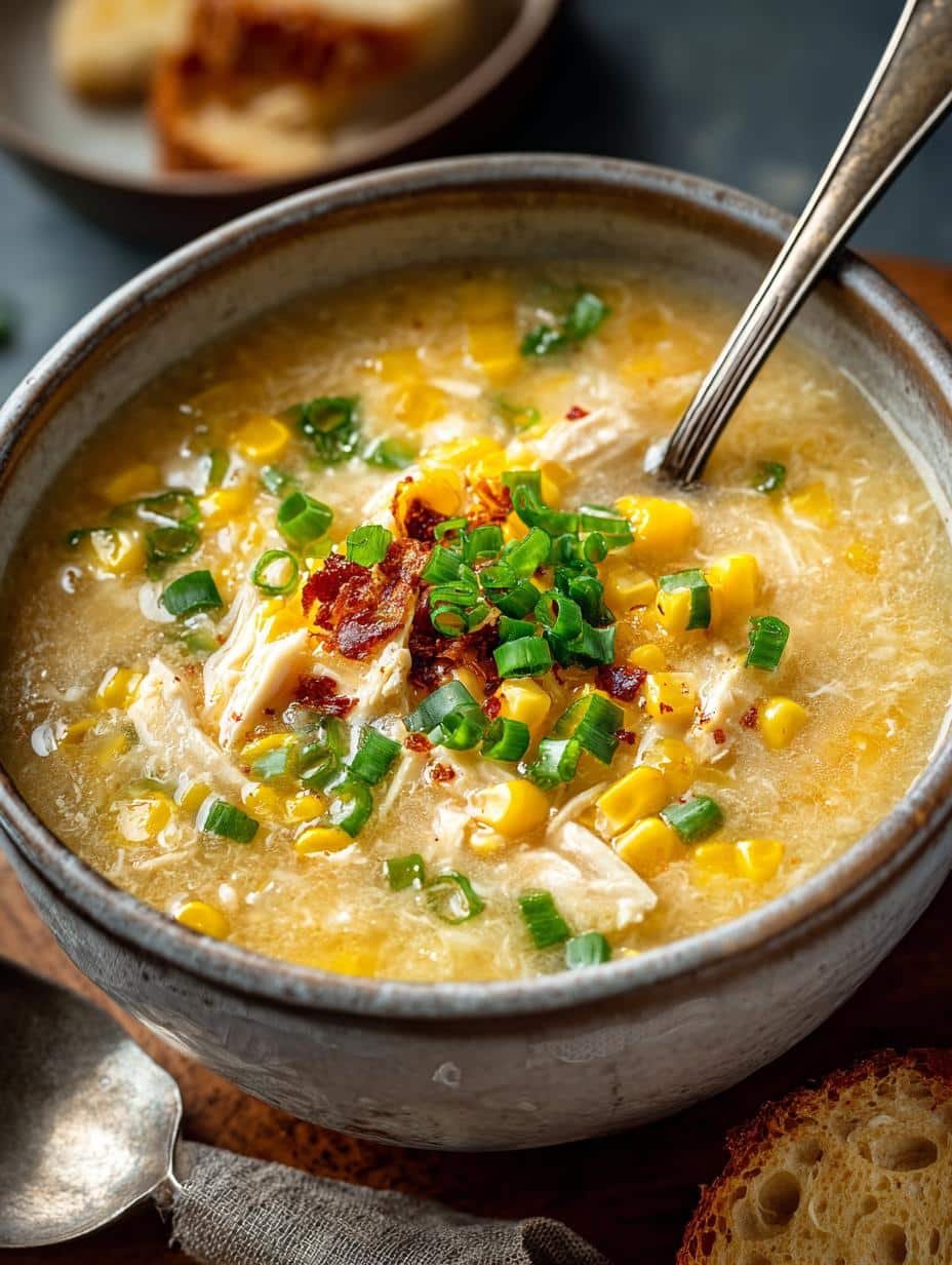 Cozy Chicken Sweetcorn Soup: 5 Steps to Comfort 1 Cozy Chicken Sweetcorn Soup