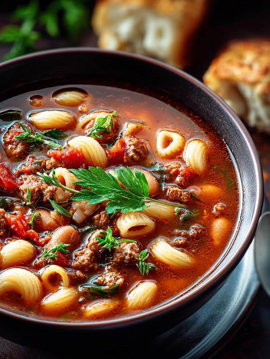 Hearty Italian Pasta Fagioli: A Comforting Delight - Hearty Italian Pasta Fagioli - additional detail