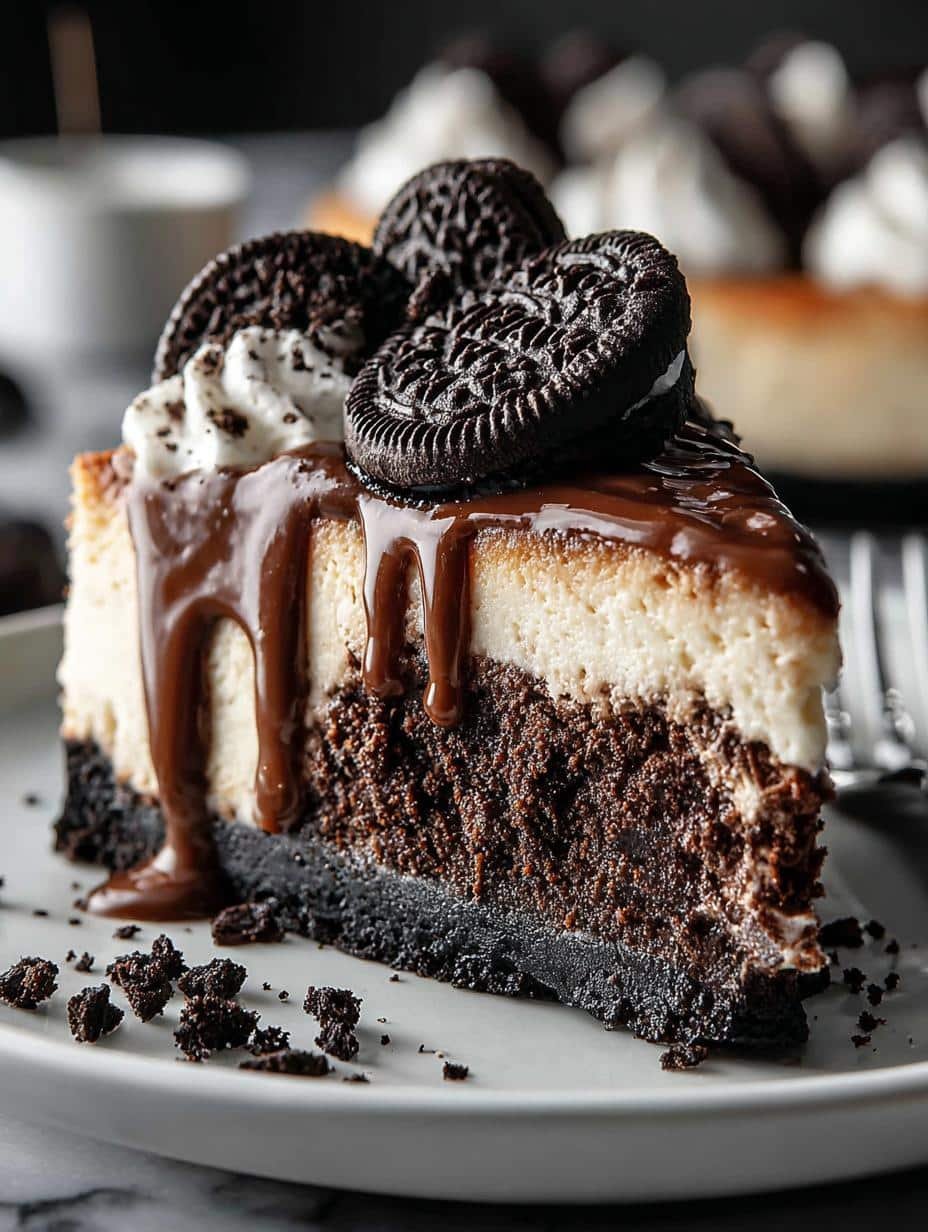 Indulgent Oreo Cheesecake Creamy Delightful Treat - Indulgent Oreo Cheesecake Creamy - main visual representation