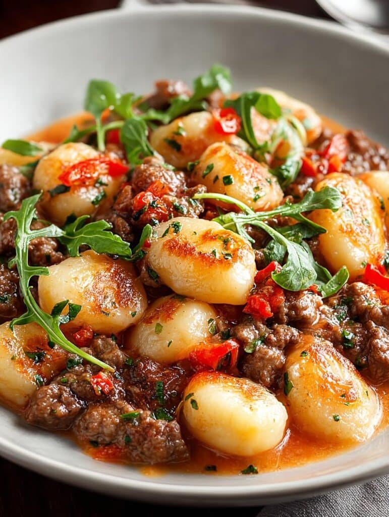 Savory Ground Beef Gnocchi