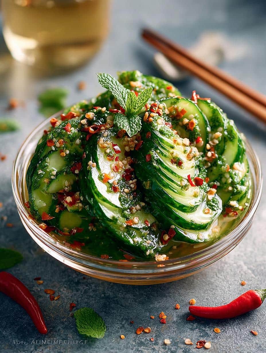 Spicy Cucumber Salad: A Refreshing Asian Delight 2 Spicy Cucumber Salad: A Refreshing Asian Delight - Spicy Cucumber Salad - main visual representation