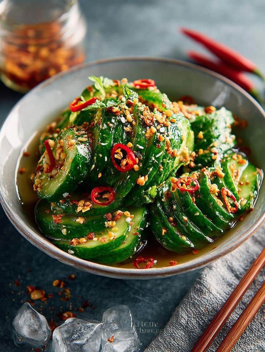 Spicy Cucumber Salad: A Refreshing Asian Delight 3 Spicy Cucumber Salad: A Refreshing Asian Delight - Spicy Cucumber Salad - additional detail