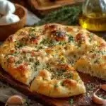 Homemade Garlic Parmesan Focaccia Bread fresh out of the oven