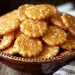 Salted caramel cracker bites with a rich, sweet flavor and crunchy texture