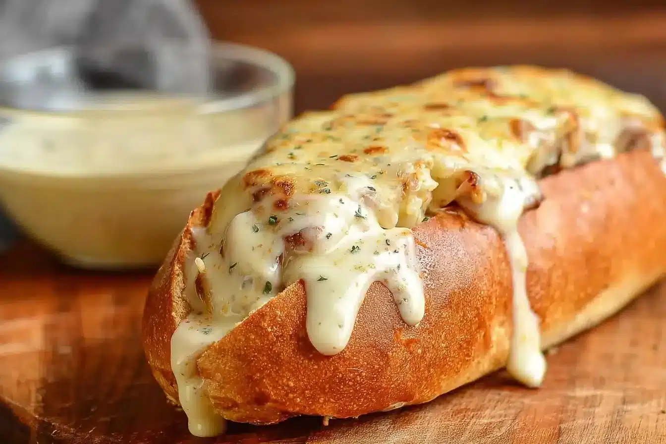 Delicious White BBQ Chicken Subs with savory toppings and fresh ingredients