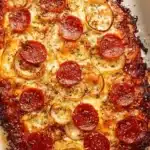 Cheesy Crunchy Onion Rings served on a plate with dipping sauce