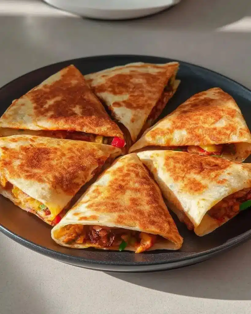 Chicken crepes shawarma wrapped with fresh vegetables and sauces