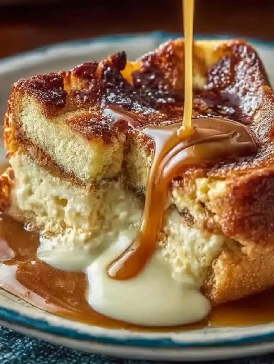Eggnog Bread Pudding with Rum Sauce 1 Delicious eggnog bread pudding topped with rich rum sauce.